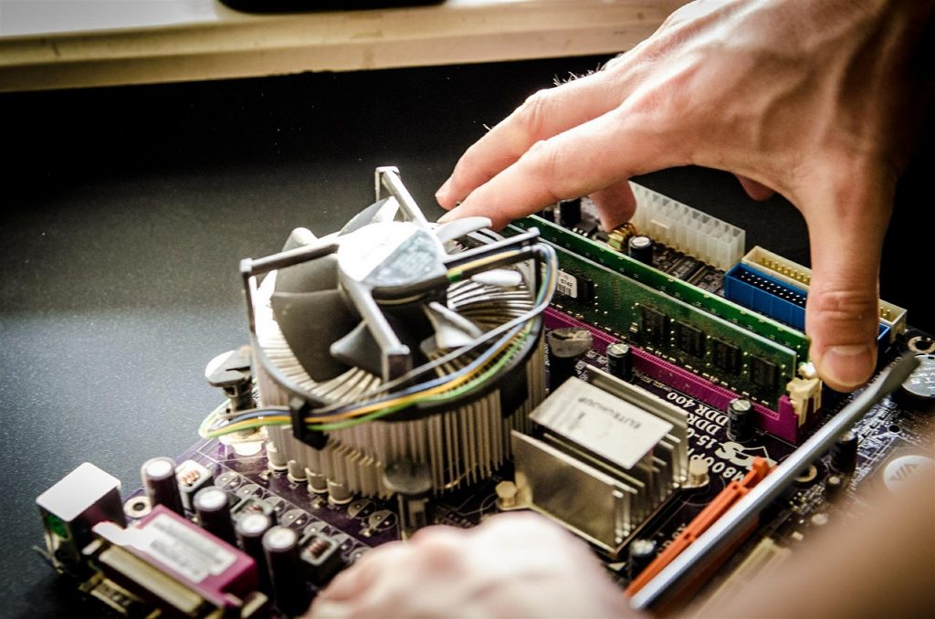 removing computer components for recycling